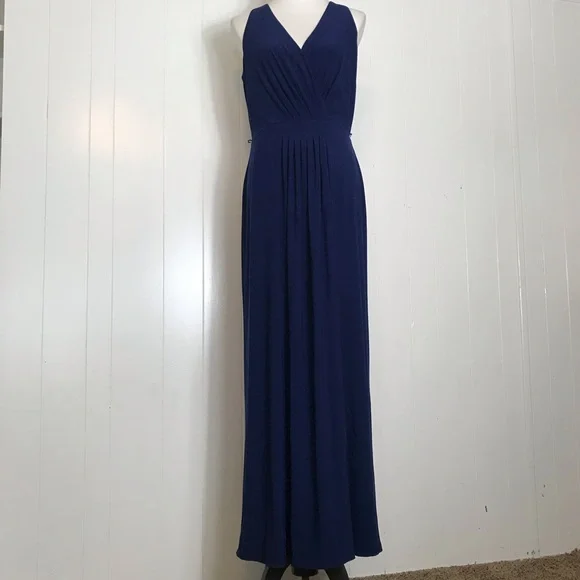 Lauren Ralph Lauren | Dresses | Ralph Lauren Evening Maxi Gown Dress  Sleeveless Long Navy Blue 8 | Poshmark